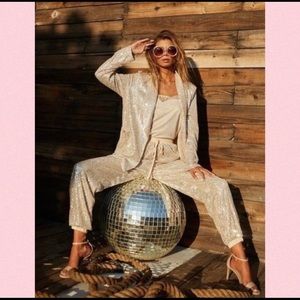 Champagne Showers Sequin Set